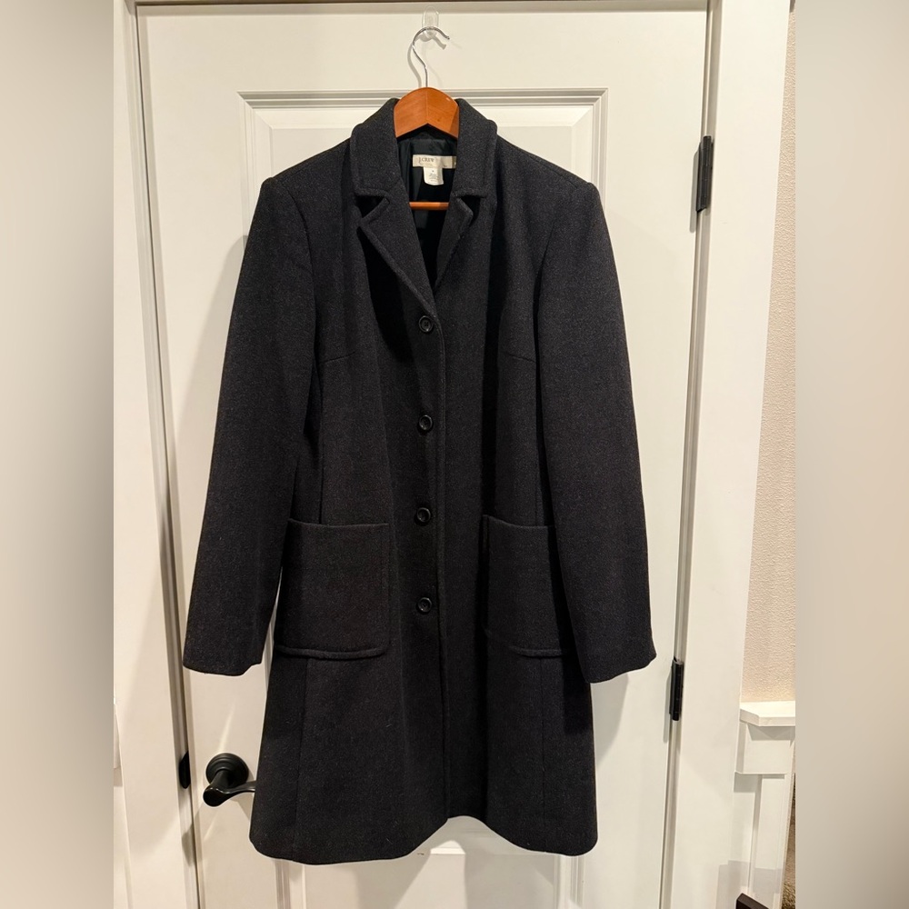 J. Crew Dark Gray Trench Coat